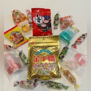Japanese Lot of Snacks and Candy From Sakuraco 18 Pcs Gummies, Konpeito, Jellies